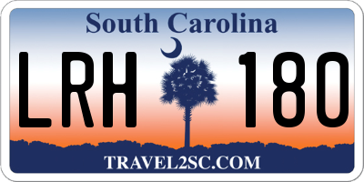 SC license plate LRH180