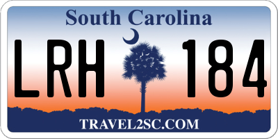 SC license plate LRH184