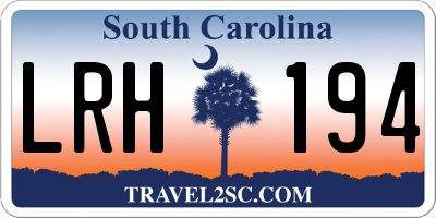 SC license plate LRH194