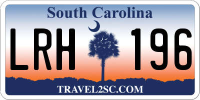 SC license plate LRH196