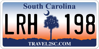 SC license plate LRH198