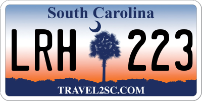 SC license plate LRH223