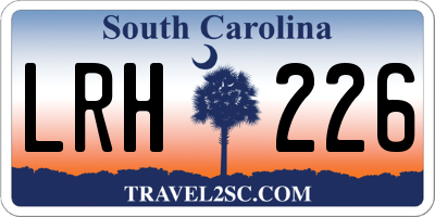 SC license plate LRH226