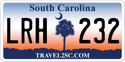 SC license plate LRH232