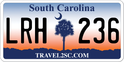 SC license plate LRH236