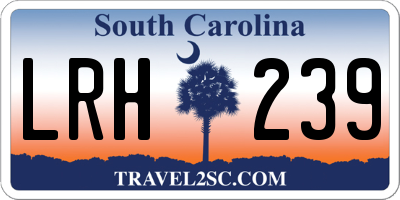 SC license plate LRH239