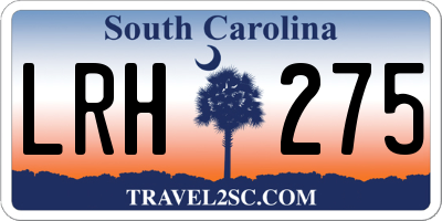 SC license plate LRH275