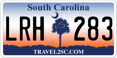 SC license plate LRH283