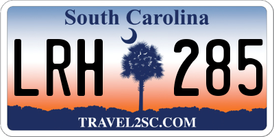 SC license plate LRH285