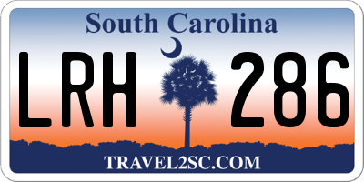 SC license plate LRH286