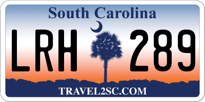 SC license plate LRH289