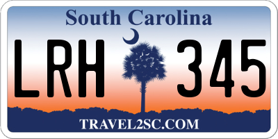 SC license plate LRH345
