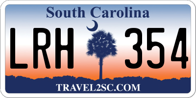 SC license plate LRH354