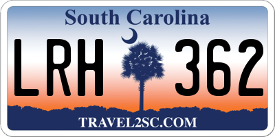 SC license plate LRH362