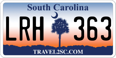 SC license plate LRH363