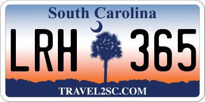 SC license plate LRH365