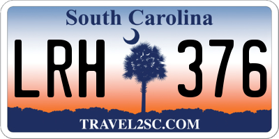 SC license plate LRH376