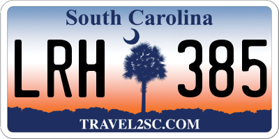 SC license plate LRH385