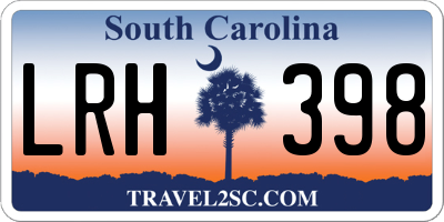 SC license plate LRH398