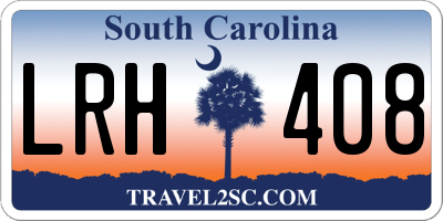 SC license plate LRH408