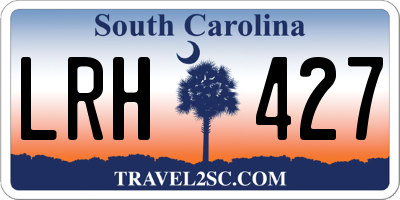SC license plate LRH427