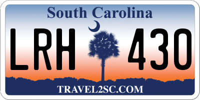 SC license plate LRH430