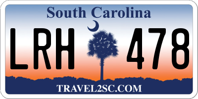 SC license plate LRH478