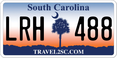 SC license plate LRH488