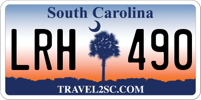 SC license plate LRH490