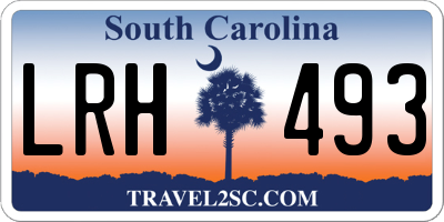 SC license plate LRH493