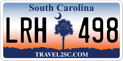 SC license plate LRH498