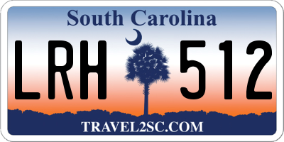 SC license plate LRH512