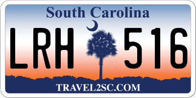 SC license plate LRH516