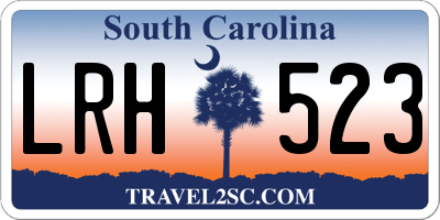 SC license plate LRH523