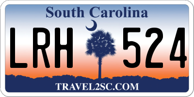 SC license plate LRH524