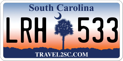 SC license plate LRH533
