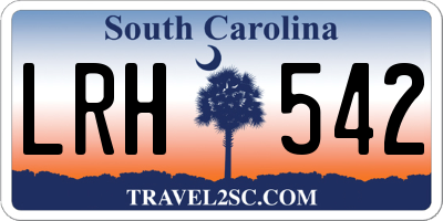 SC license plate LRH542