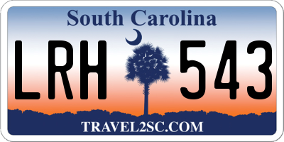 SC license plate LRH543