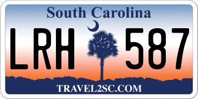 SC license plate LRH587