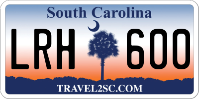 SC license plate LRH600