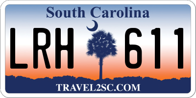 SC license plate LRH611