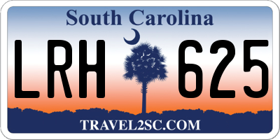 SC license plate LRH625