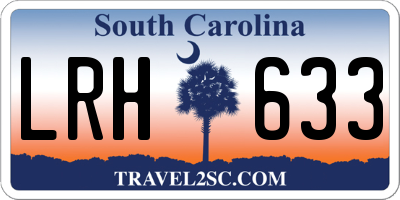 SC license plate LRH633