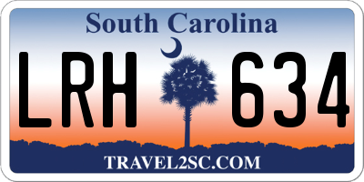 SC license plate LRH634