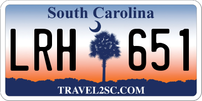 SC license plate LRH651