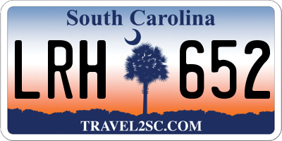 SC license plate LRH652