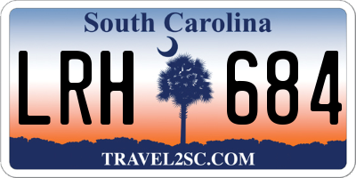 SC license plate LRH684
