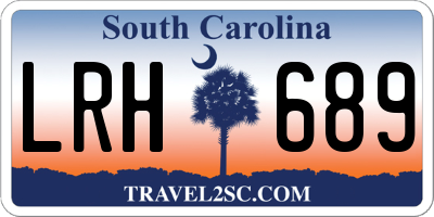 SC license plate LRH689