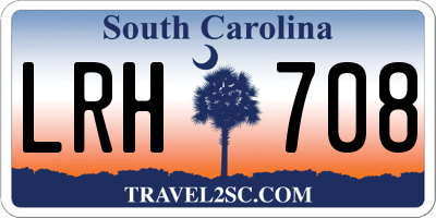 SC license plate LRH708