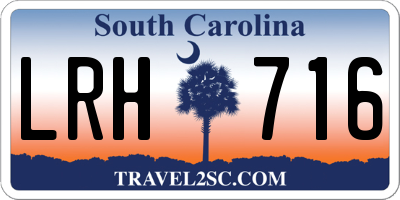 SC license plate LRH716